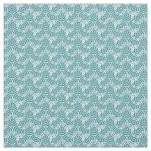 Tissu de conception abstraite à trois spirales bla