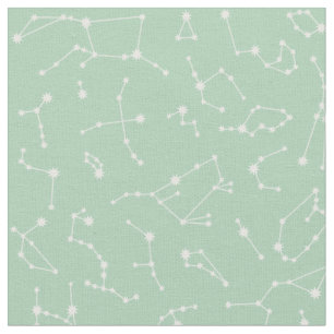 Tissu de constellation - menthe