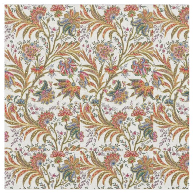 Tissu de coton à motif floral (Fermer)