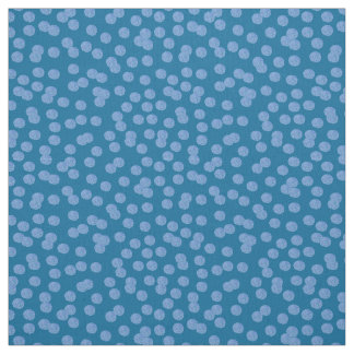 Tissu de coton bleu de Pima de pois