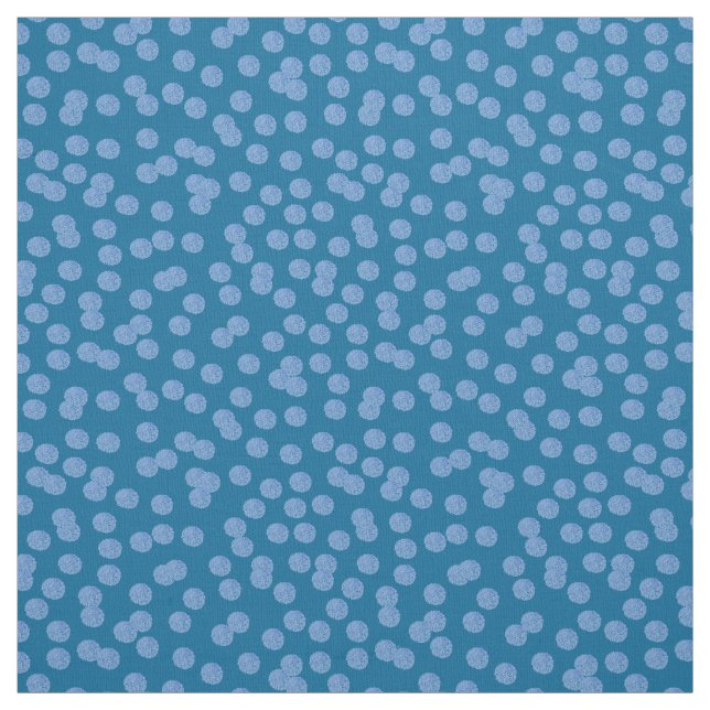 Tissu de coton bleu de Pima de pois (Échantillon)