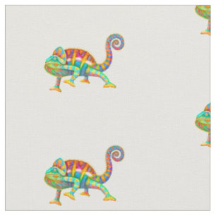 Tissu de coton coloré de caméléon de panthère