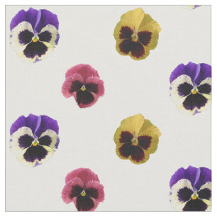 Tissu de coton coloré de pensées