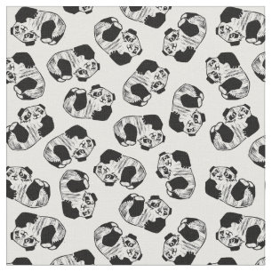 Tissu de coton comblé personnalisé Panda Play (l