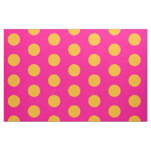Tissu De Coton Composé À Pointe Rose Et Jaune