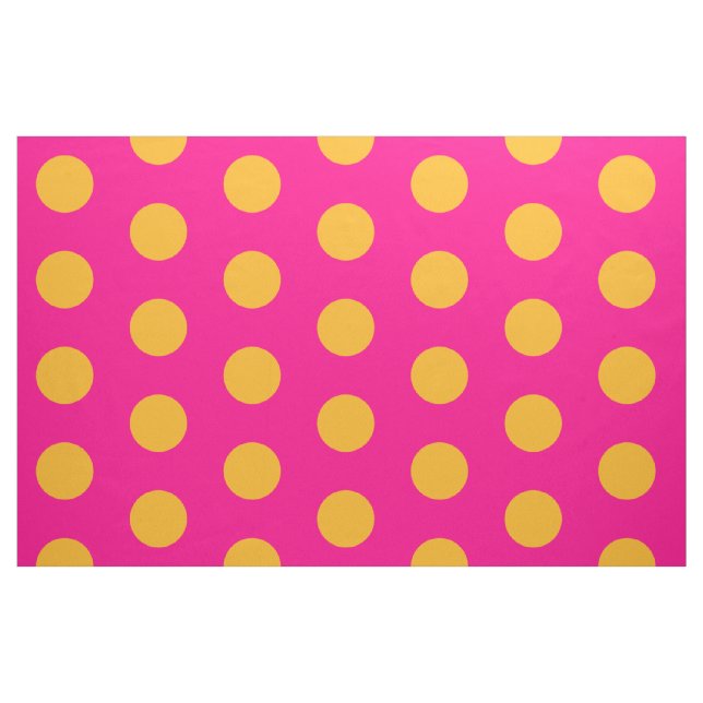 Tissu De Coton Composé À Pointe Rose Et Jaune (Fat Quarter)