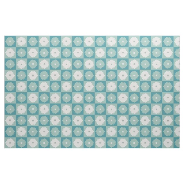 Tissu de coton géométrique moderne de fleurs de la (Fat Quarter)