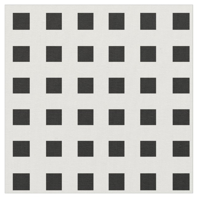 Tissu de coton imprimé, Carreaux noirs (Fermer)