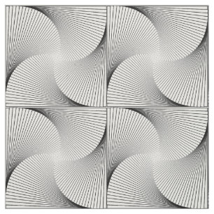 Tissu de coton imprimé, Motif spiral en mosaïque
