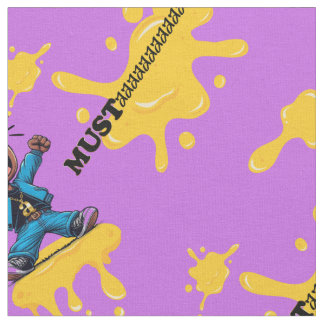 Tissu de coton mauve de moutarde par la cour