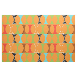 Tissu de coton orange moderne de motif de la