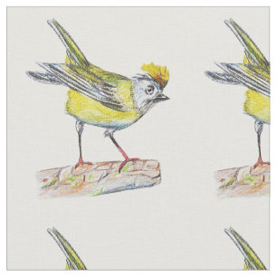 Tissu de coton peigné de dessin d'oiseaux (largeur