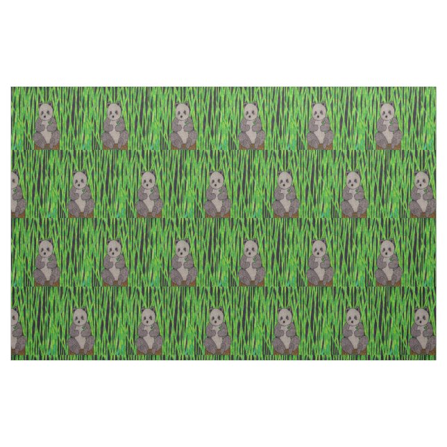 Tissu de coton peigné Panda (Fat Quarter)