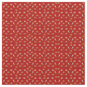 Tissu de coton peigné par famille de Fox rouge