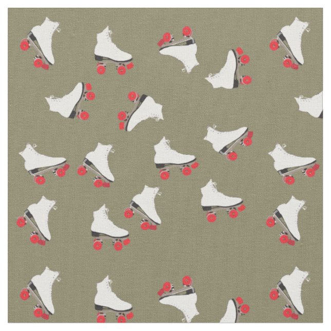 Tissu de coton peigné par motif de patins de (Fermer)