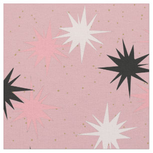 Tissu de coton peigné par Starbursts rose atomiqu