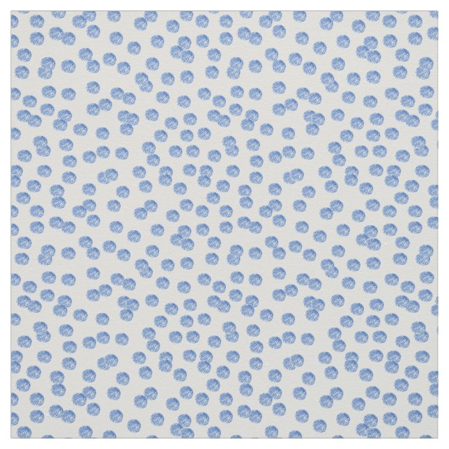 Tissu de coton Pois bleu (Échantillon)