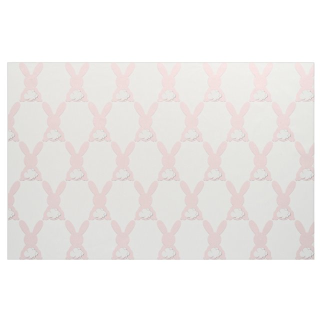 Tissu de coton rose de lapin (Fat Quarter)