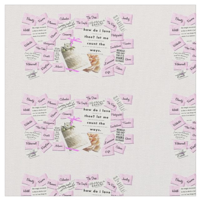 Tissu de coton rose et blanc de célébration de (Fermer)