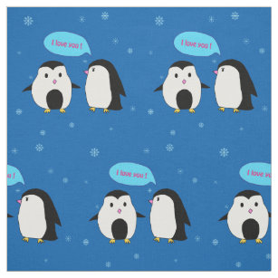 Tissu de couples de pingouin