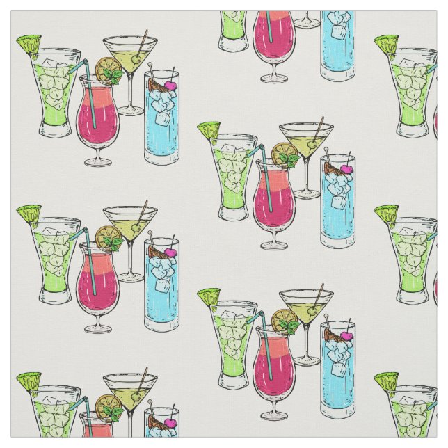 Tissu de coutume de cocktails d'été (Échantillon)