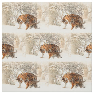 Tissu de coutume de tigres d'hiver