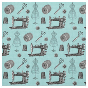 Tissu de couture d'Aqua de cru