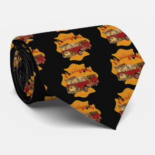 Tissu de cravate de pompier de camion de feu de cr