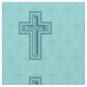 Tissu de croix d'étincelle de turquoise