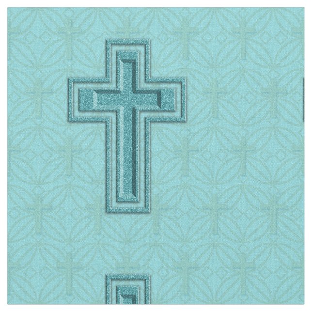 Tissu de croix d'étincelle de turquoise (Fermer)