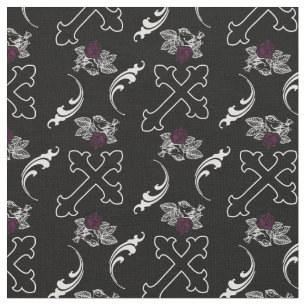 Tissu de croix gothique Rose de Bruant