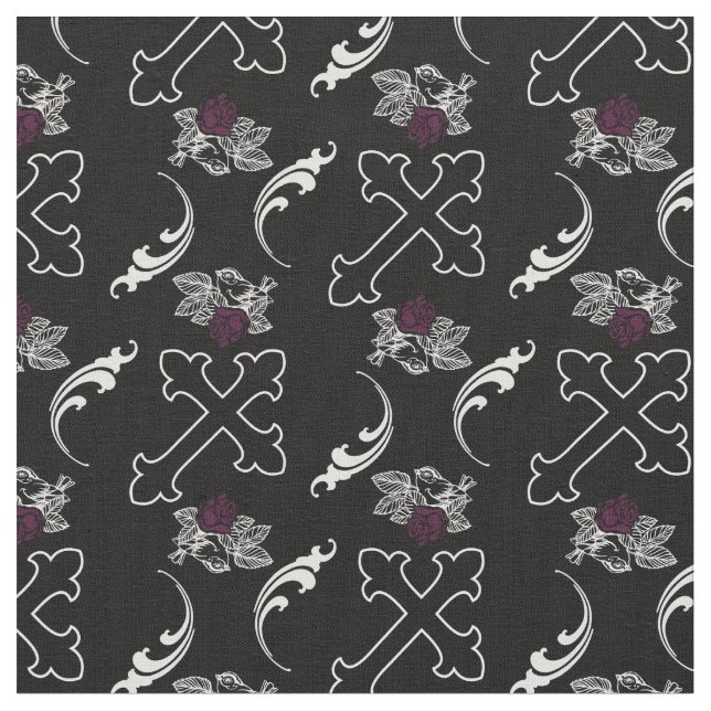 Tissu de croix gothique Rose de Bruant (Fermer)