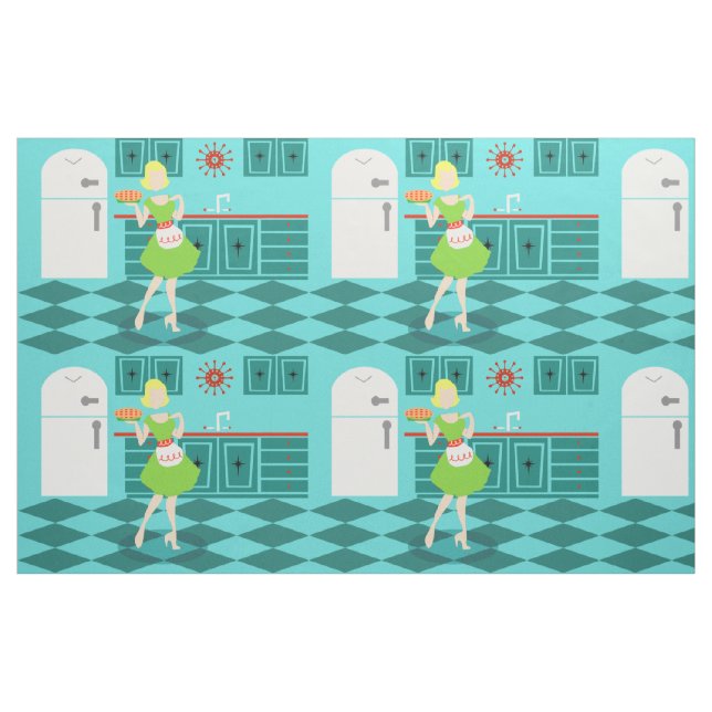 Tissu de cuisine rétro (Fat Quarter)