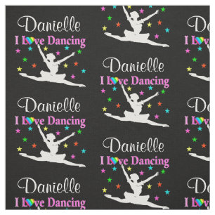TISSU DE DANSER PERSONNALISÉ NOIR ET ROSE VIBRANT