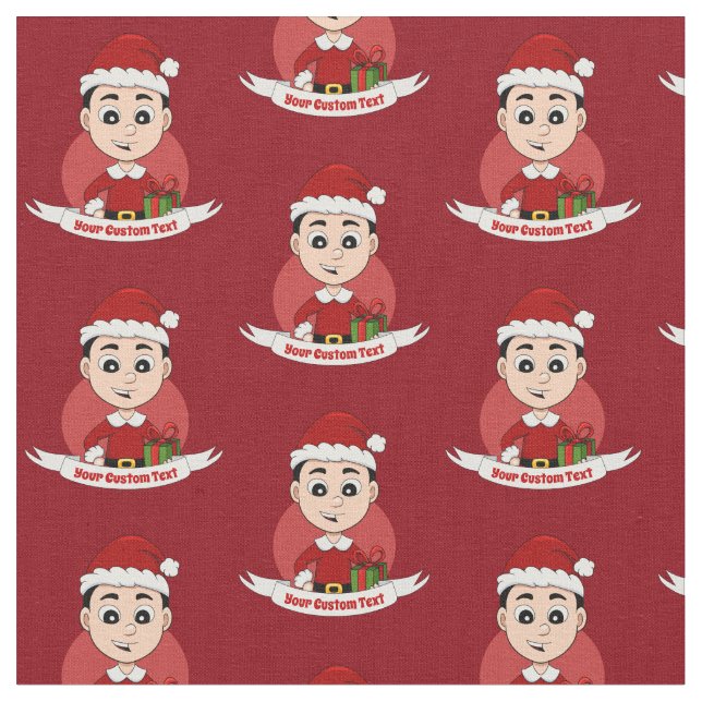 Tissu de dessin animé de Noël (Fermer)