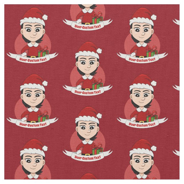 Tissu de dessin animé de Noël (Fermer)
