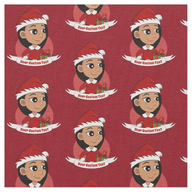 Tissu de dessin animé de Noël (Fermer)