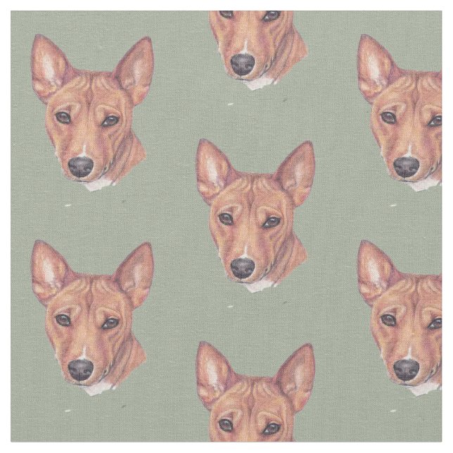 Tissu de dessin de Chien Basenji (Fermer)