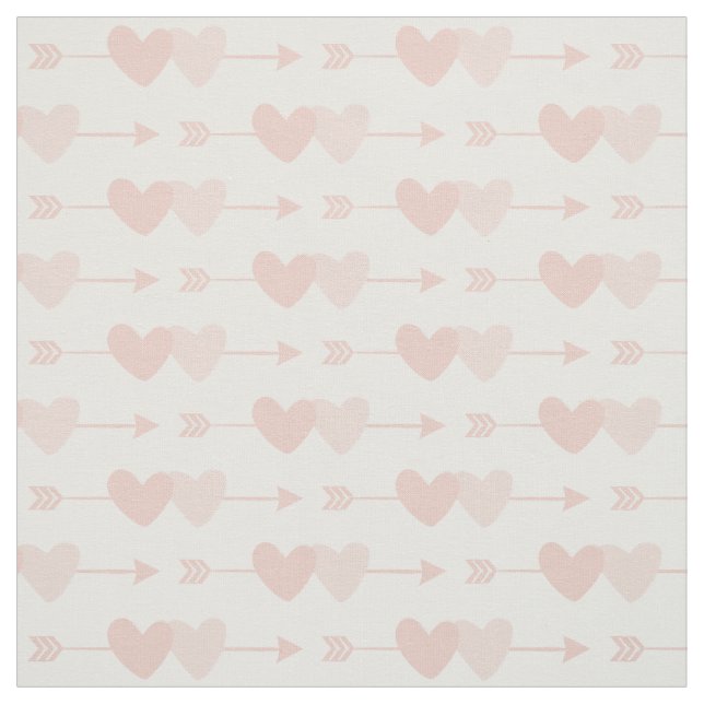 Tissu de deux coeurs (blanc) (Échantillon)