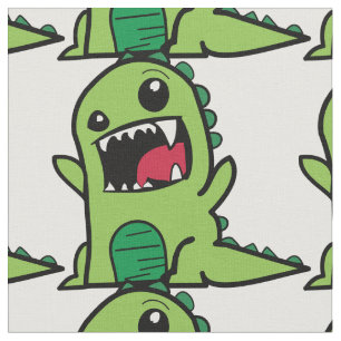 Tissu de dinosaure vert