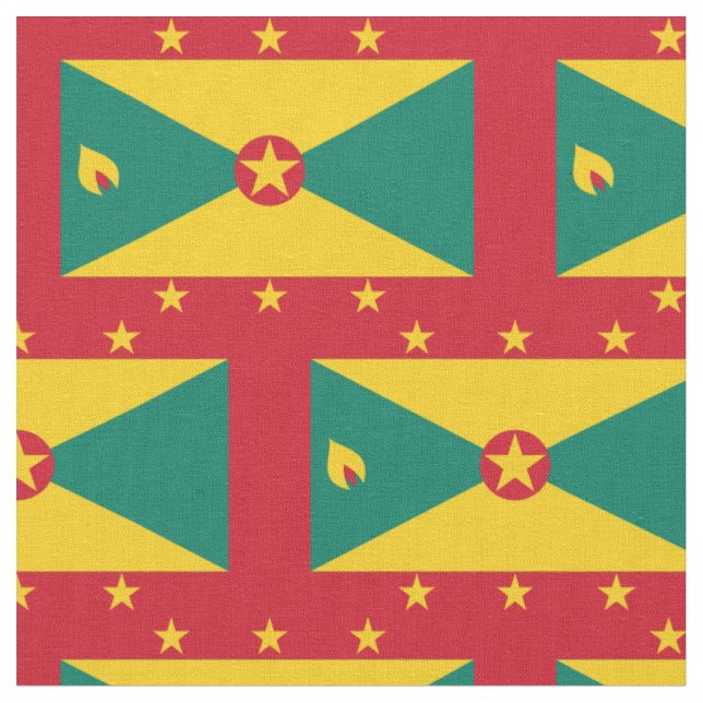 Tissu de drapeau du Grenada (Fermer)