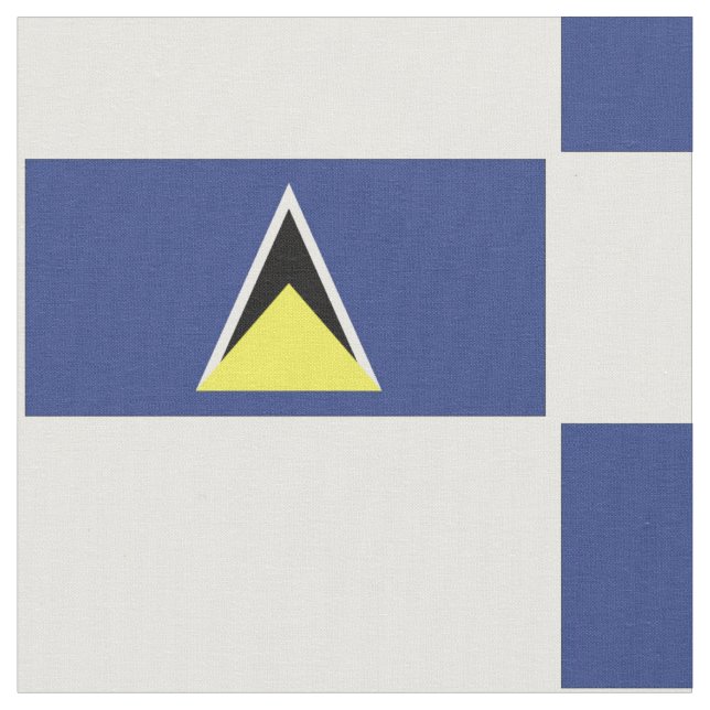Tissu de drapeau du St Lucia (Fermer)