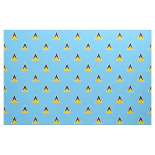 Tissu de drapeau du St Lucia bleu-clair
