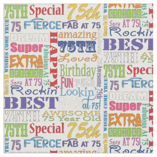 Tissus Anniversaire Joyeux Anniversaire Pour Loisirs Creatifs Couture Zazzle Fr