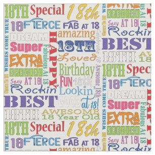 Tissu De fête d'anniversaire cadeaux uniques et 18èmes