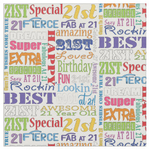 Tissu De fête d'anniversaire cadeaux uniques et 21èmes