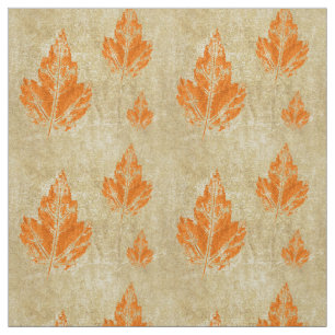 Tissu de feuille orange rustique