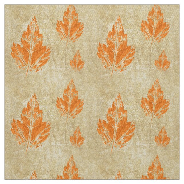 Tissu de feuille orange rustique (Échantillon)