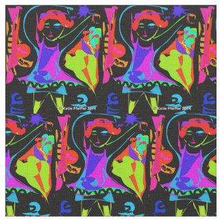 Tissu de fille de danse Pop Art