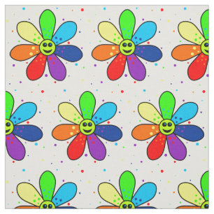 Tissu de fleur d'arc-en-ciel